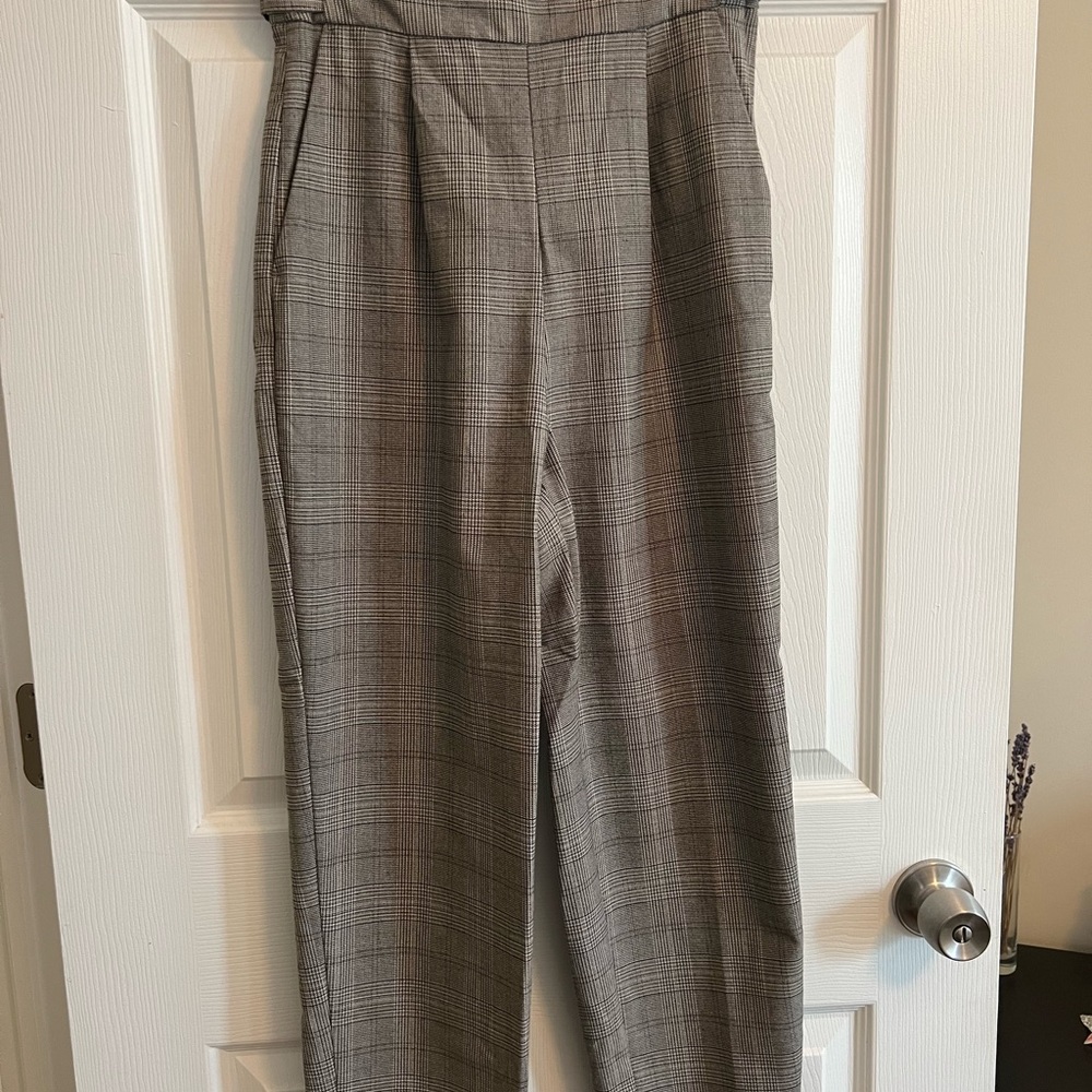 H&M high waisted houndstooth trousers